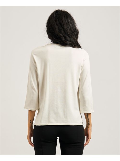 Silvian Heach women's sweater with chain SILVIAN HEACH | GPA25128MAOFF WHITE